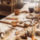 Home pottery studio setup.